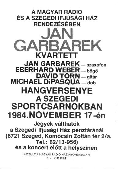 JanGarbarekQuartet1984-11-10SportcsarnokbanSzegedHungary.jpg