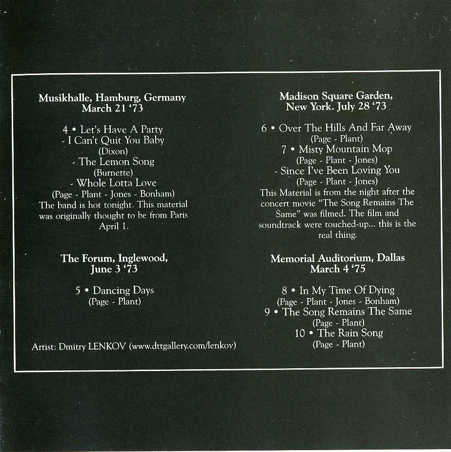 Sugarmegs Audio Setlist